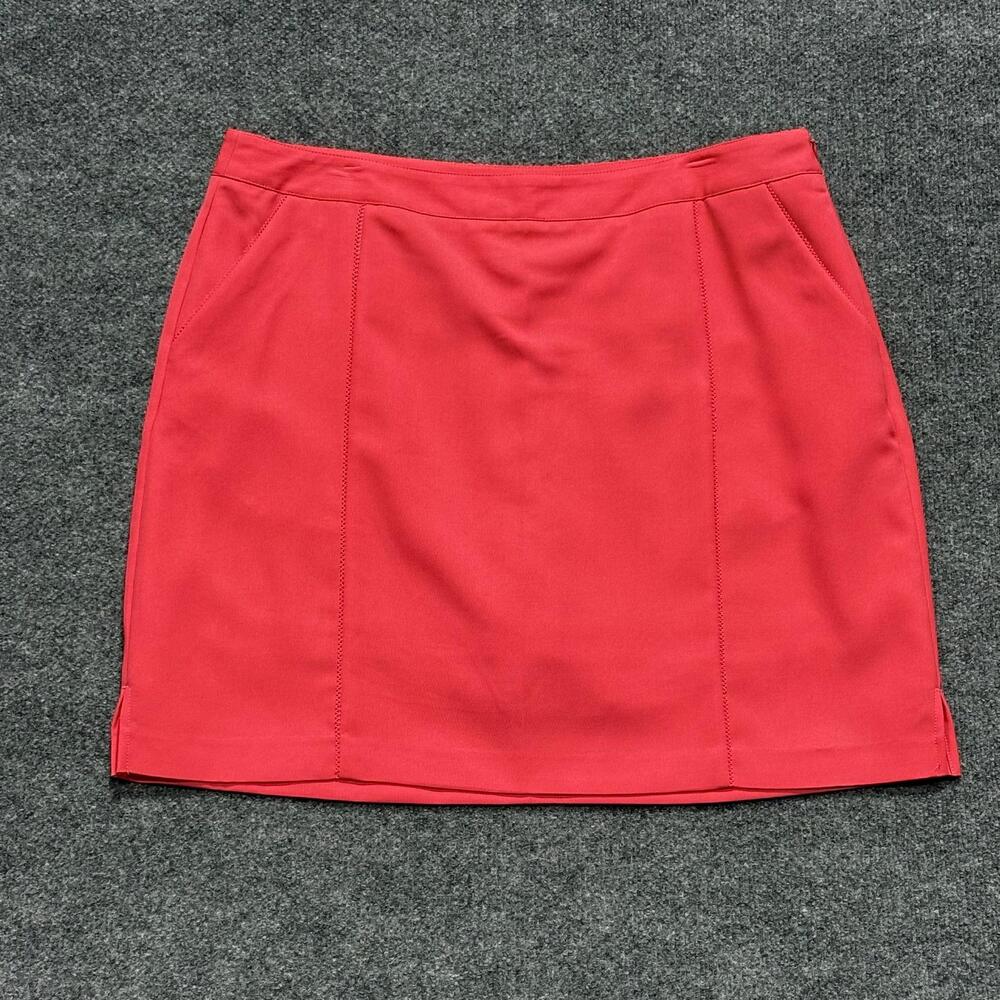 EP Pro Skirt Womens 18 Red Microfiber Straight Short Golf Casual Solid Pockets